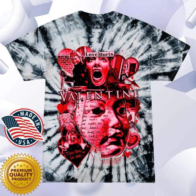 Trending Cavity Colors Merch Valentine Love Hurts Tie-Dye Tee Knife Blade Variant