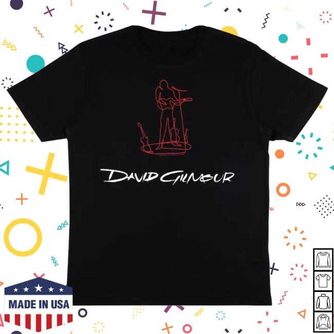 Official David Gilmour Merch On An Island Red Sketch Long Sleeve Shirt