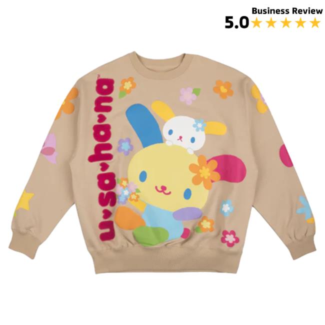 Official Sanrio Apparel Clothing Merch Store Shop U*Sa*Ha*Na X Dumbgood Crew neck Sweatshirt