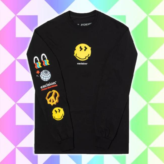 Official Excision Merch Store Trippy Headbanger Tee (Black) Excisionmerch Shop