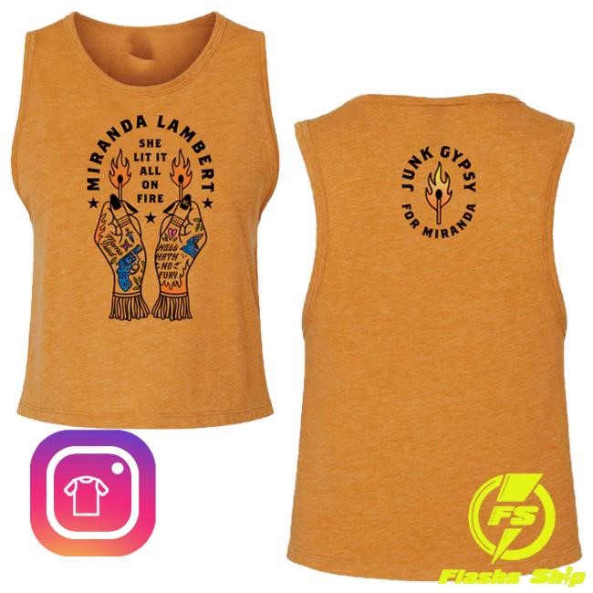 Miranda Lambert Merch Hell Hath No Fury Crop Tank Crewneck Sweatshirt