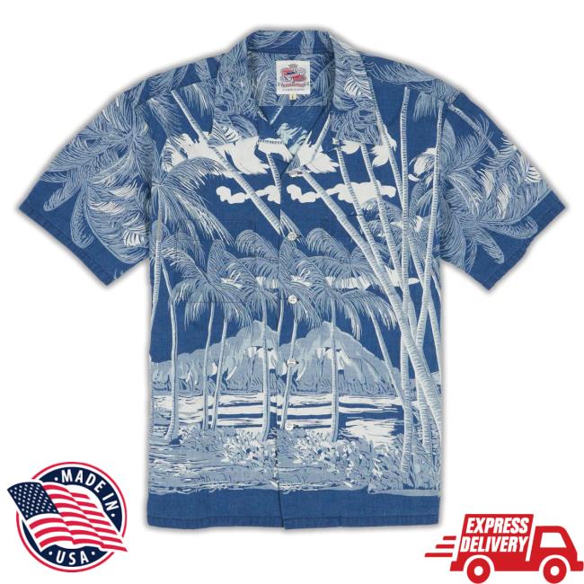 Sun Surf Duke Kahanamoku Special Edition 'Coconut Palms & Diamond Head' Hawaiian Tee Shirt