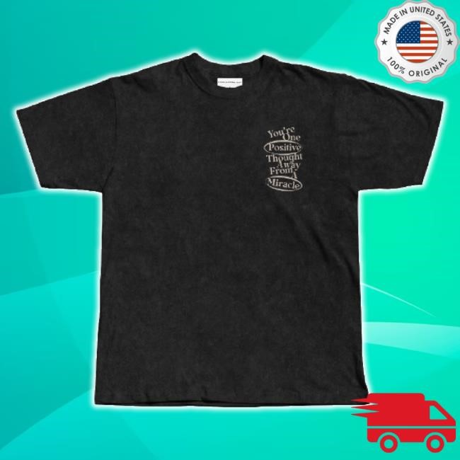 Original Faded Black Miracle Thoughts T-Shirt Seek Discomfort Shop Merch Store