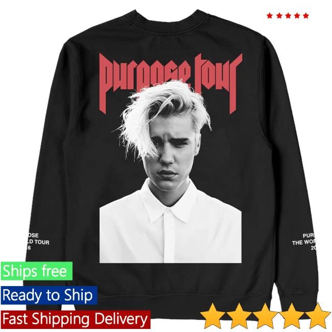 Justin Bieber Music Merch Purpose Tour Tee Shirt