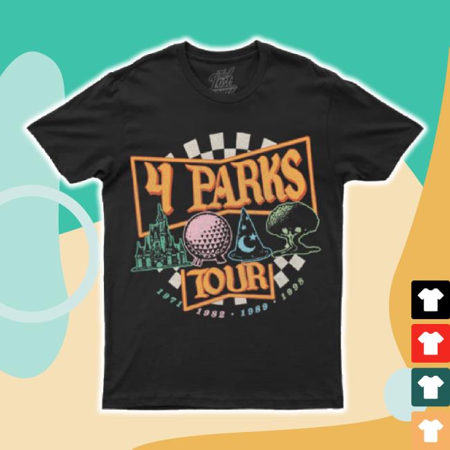 Original 4 Parks Tour Long Sleeve T Shirt - Black Lost Bros Trading Co Shop
