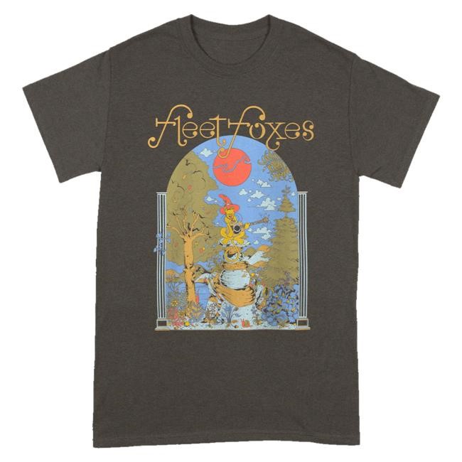 Original Fleet Foxes Merch Store Cat Strum Crewneck Sweatshirt