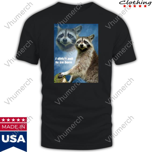 I Didn't Ask To Be Born Raccoon Aesthetic Long Sleeve T Shirt
