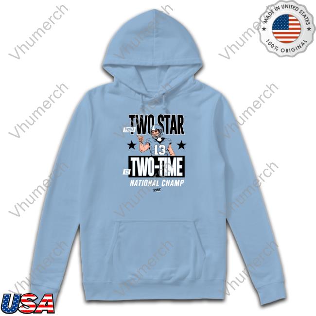 From Two Star To Two-Time National Champ Tee Shirt Smack Apparel Merch Smackapparel Store From Two Star To Two-Time National Champ T Shirt