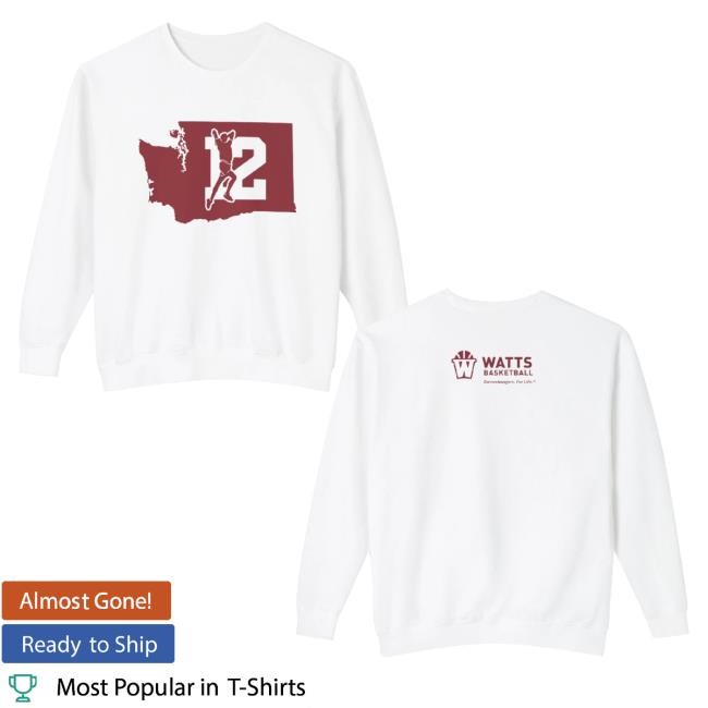 Official Watts Basketball Merch Isaiah's Gear Collection Unisex Sweatshirt White And Gray