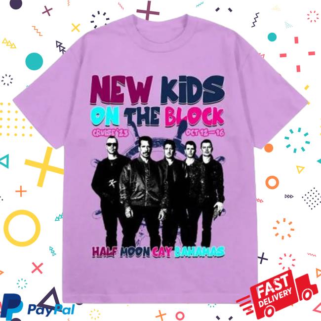 Official Merch Bar New Kids On The Block Store New Kids On The Block Cruise 2023 Photo T-Shirts Violet MerchBarNewKidsOnTheBlock Nkotb