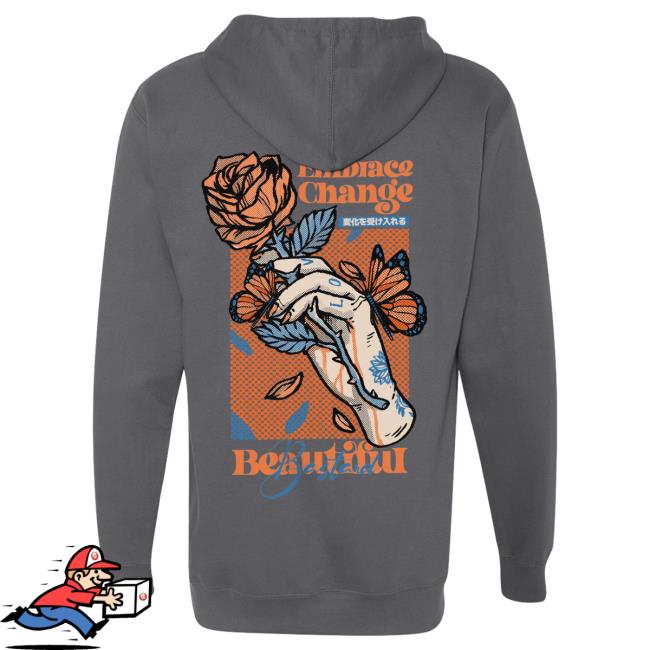 Official Philip Defranco Merch Store Beautiful Bastard Always Embrace Change - Crew neck Sweatshirt Charcoal Beautifulbastard Philipdefranco Shop