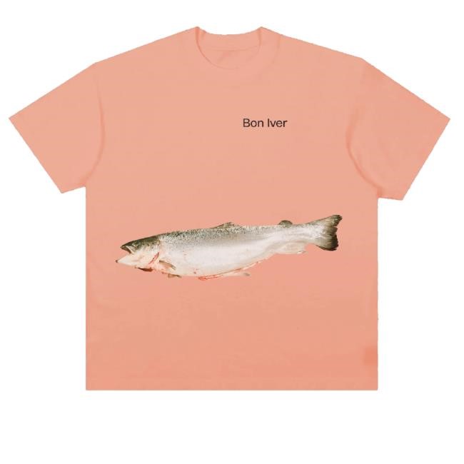 Trending Bon Iver Merch Salmon Shirt