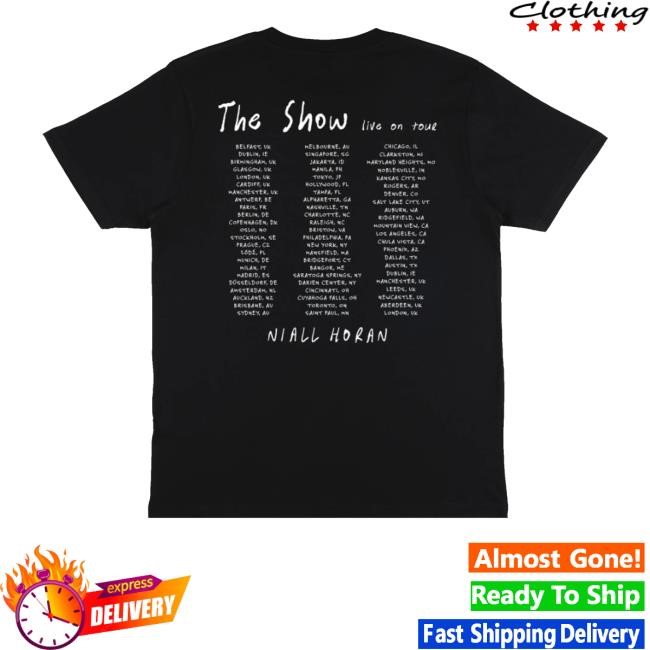 Niall Horan The Show Photo Dates Black T-Shirt