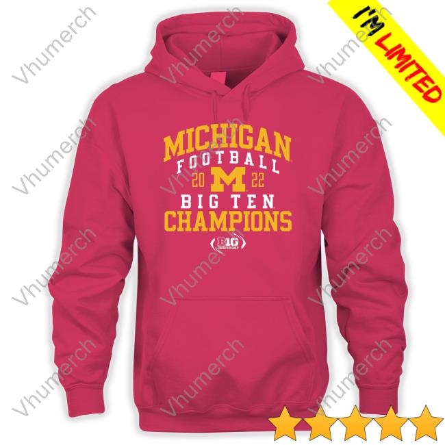 Michigan Football 2022 Big Ten Champions Long Sleeve Tee Champion University Of Michigan Football 2022 Big Ten Champions T-Shirt