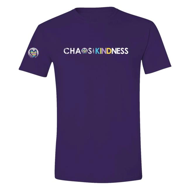 Official Chaos And Kindness Store Chaos & Kindness Logo T-Shirt Purple