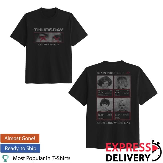 Thursday Merch Cross Out The Eyes Shirts