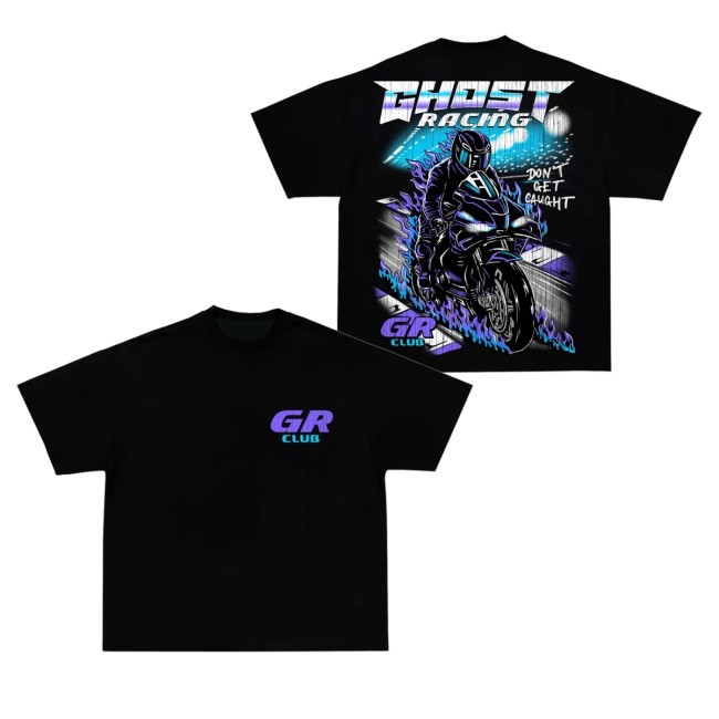 Ghost Racing Merch Vintage Track Tee Black
