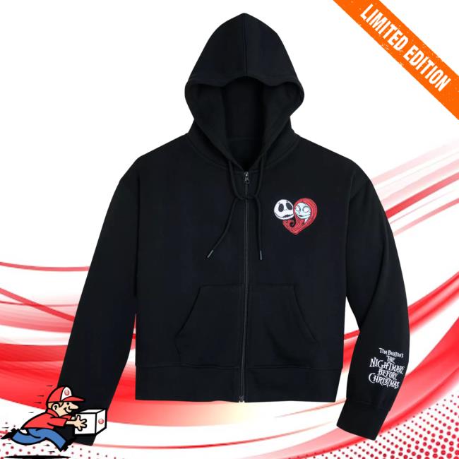 Official Shop Disney Merch Store Jack Skellington and Sally Zip Hoodies The Nightmare Before Christmas Shopdisney Appare Clothing