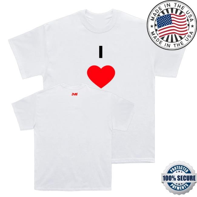 I Love Jvb White Long Sleeve Shirt