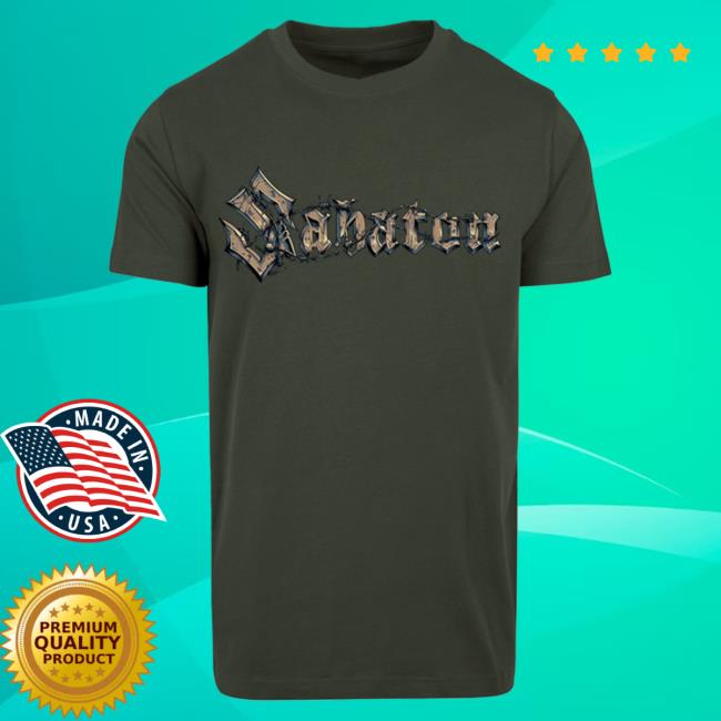 Official Sabaton Merch Store Sabaton Barbed Wire Khaki Tshirt Sabaton Shop
