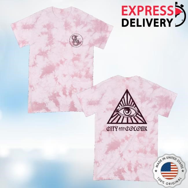 Trending City And Colour Merch Pyramid Eye Tie Dye Tee Shirt