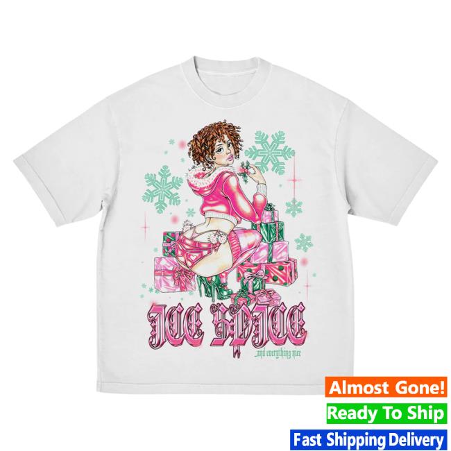 Official Ice Spice Music Merch Store Holiday Long Sleeve Tee Shirt White IceSpice Clothing Shop