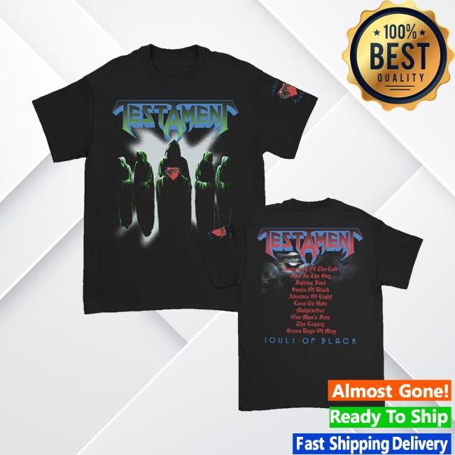 Testament Legions Store Testament Souls Of Black Cover Hooded Sweatshirt