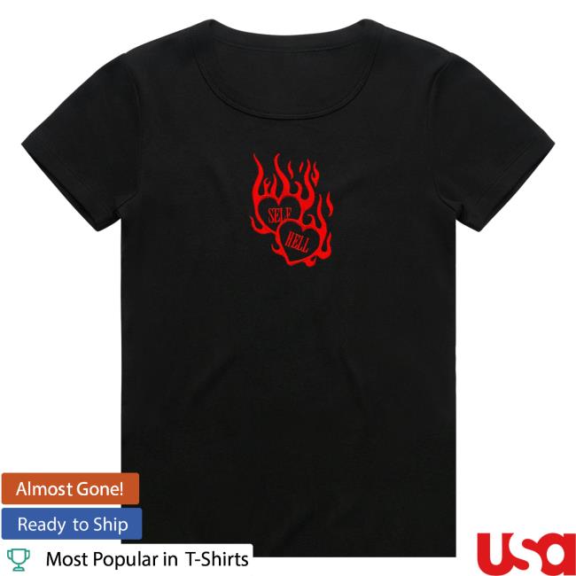 Official While She Sleeps Merch Bar Fire Hearts Rib Hoodies Black Merch Bar