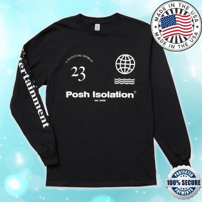 Official Poshisolation Merch Store Posh Isolation - A Floating World 23 - Sweaters - Black Poshisolation Shop
