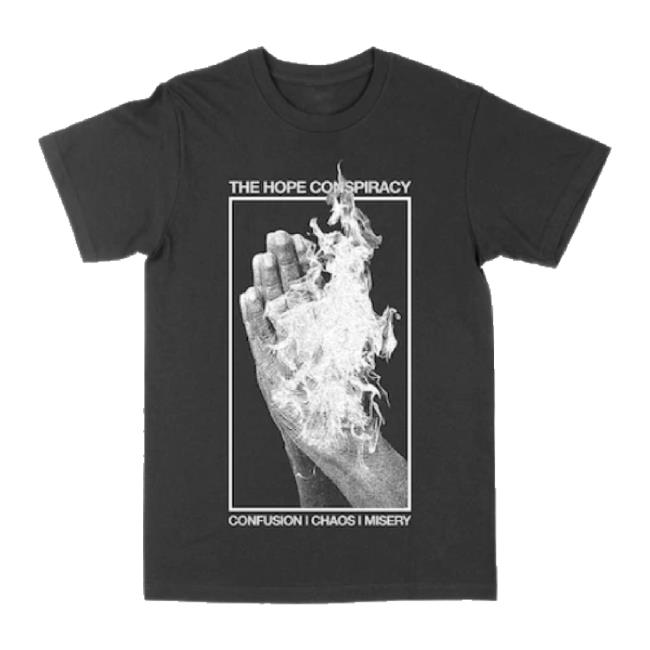 Trending Grindpromotion Records Merch Store The Hope Conspiracy "Ccm: Praying Hands" Black T-Shirt Grindpromotionrecords Shop