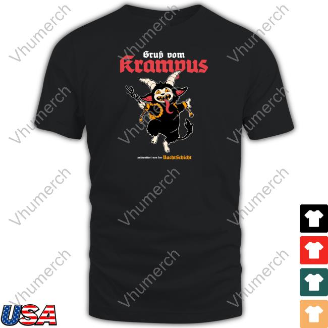 Teeketch Store Grub Vom Krampus Prasentiert Von Der Nachtschicht T Shirt