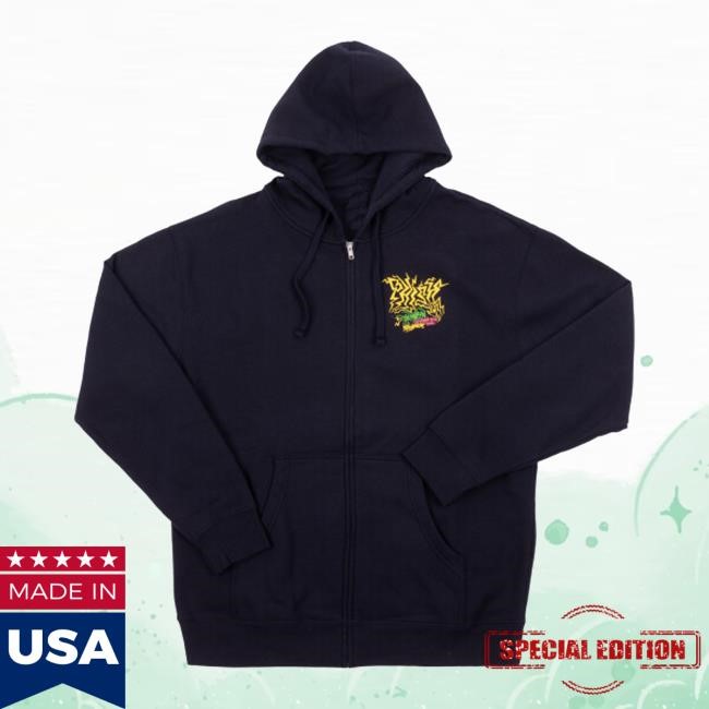 Trending Drygoods Merch Store Conjuror Storm Zip-Up Hoodie On Classic Navy T-Shirt