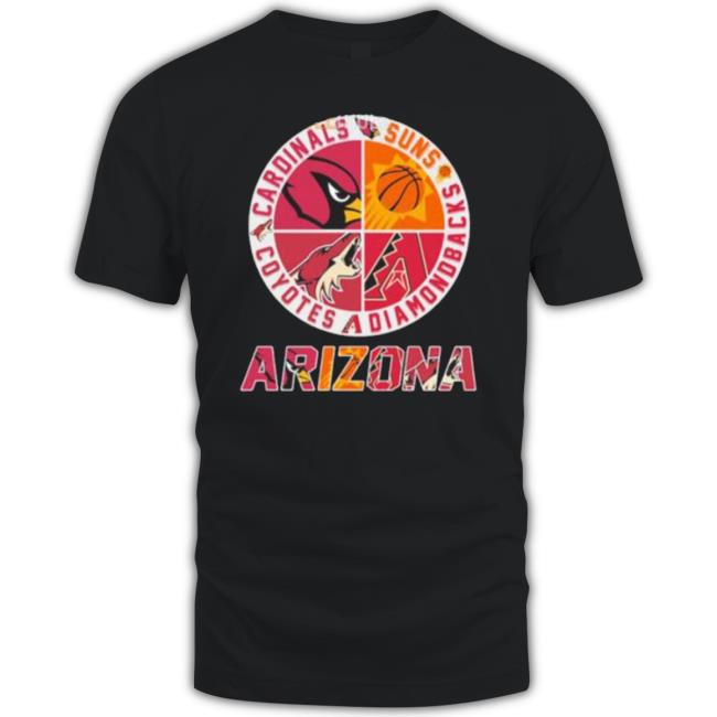 Arizona Circle Logo Sport Teams Coyotes Cardinals 2023 Shirt