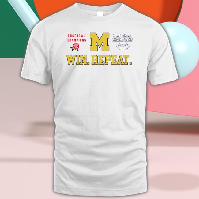 Trending Michigan Wolverines Win Repeat Rose Bowl And National Champions Hoodie Sweatshirt