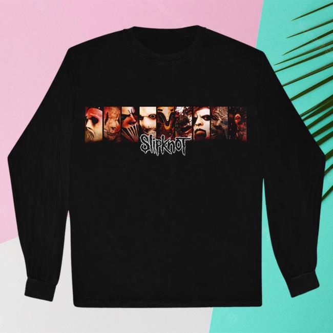 Official Slipknot Merch Store Slipknot Masks '22 Tour Black Long Sleeve Top Shirt Slipknotmerch Apparel Clothing Shop