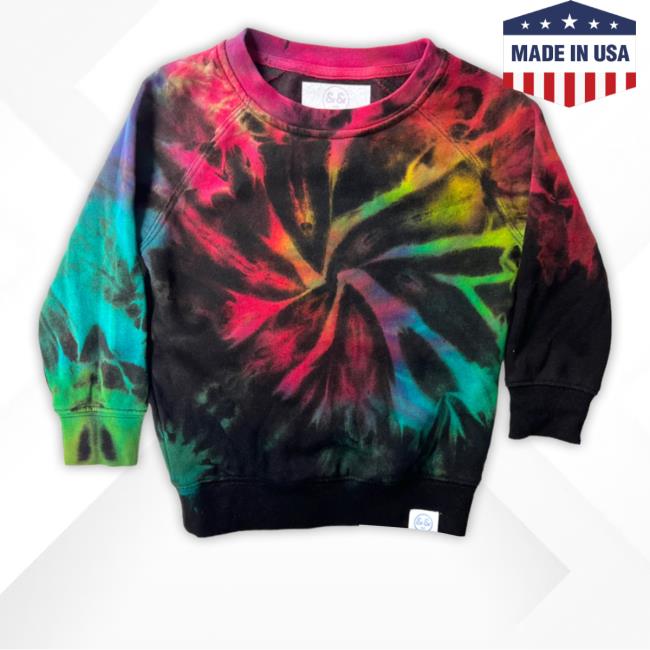Official Reverse Rainbow Tie Dye Age 2 Long Sleeve T Shirt