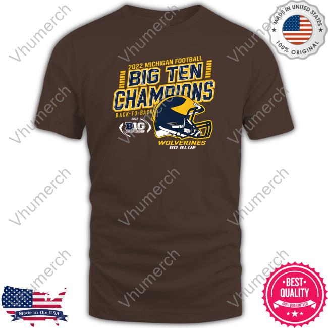 The M Den Store Michigan Football 2022 Back-To-Back Big Ten Champions Tee Shirt