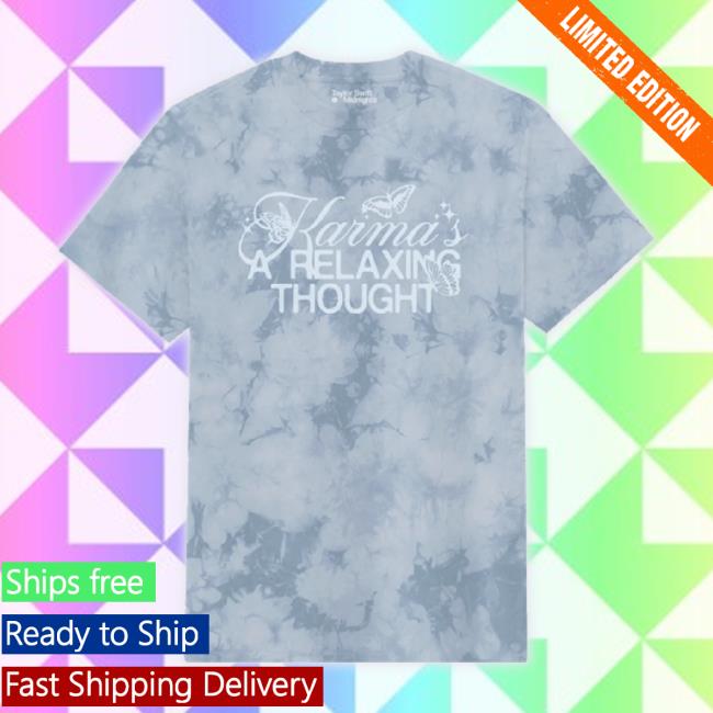 Official Taylor Swift Shop Karma's A Relaxing Thought Tie Dye Tee