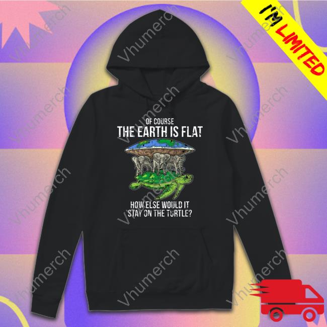 Of Course The Earth Is Flat How Else Would It Stay On The Turtle Shirt