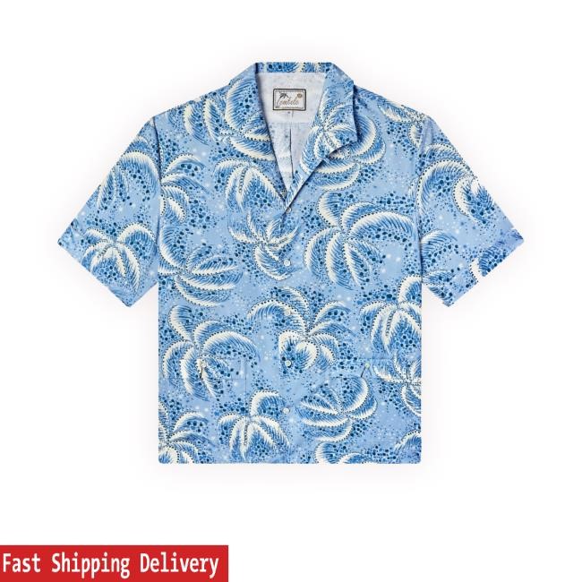Palm Fronds Blue Funny Shirt