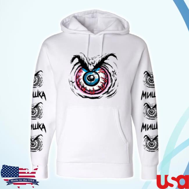 Trending Mishka Nyc Merch Store Lamour Evil Eye Pullover Sweaters White Mishkanyc Shop