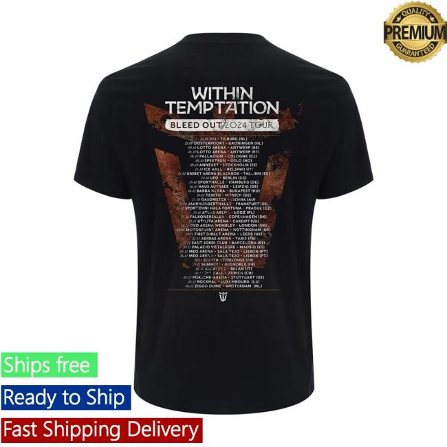 Within Temptation Merch Store Ritual Tour Hooded Sweatshirt