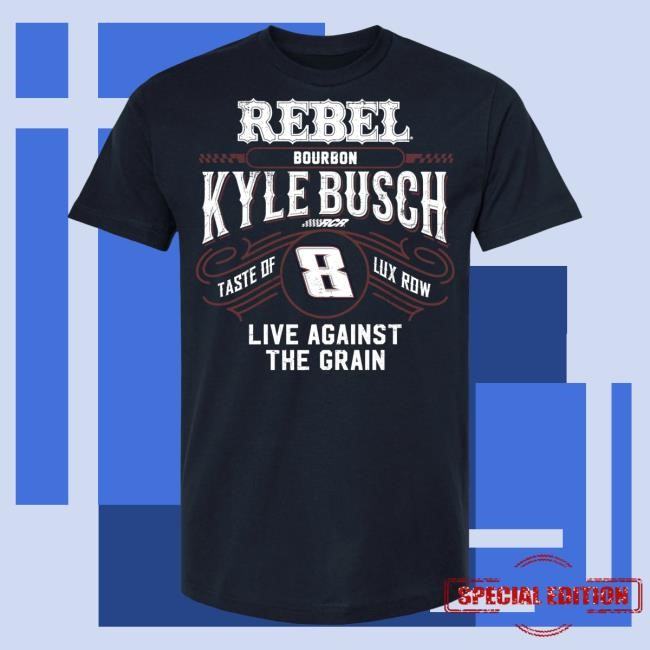 Rcrracing Merch Store Kyle Busch 2025 Rebel Bourbon Navy Sweatshirt