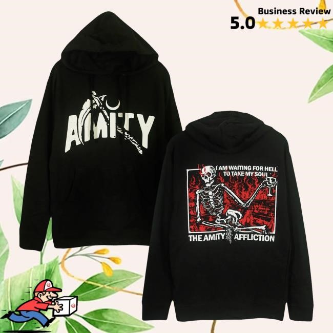 Trending Indiemerchstore Merch The Amity Affliction Waiting For Hell Pullover Long Sleeve Shirt