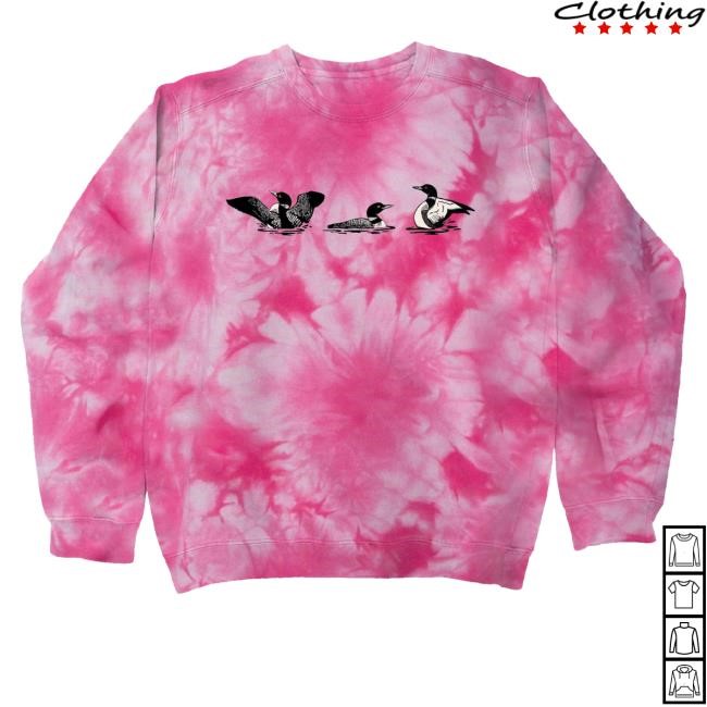 Official Bird Collective Store Loon Trio Tie Dye Unisex Sweatshirt