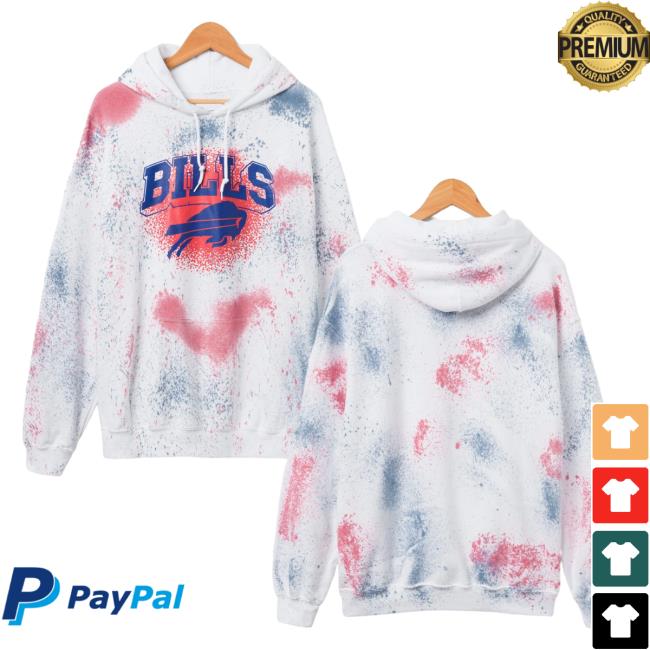Official Junk Food Apparel Clothing Store Shop Tie-Dye Junkfoodclothing Buffalo Bills Tie Dye Hood