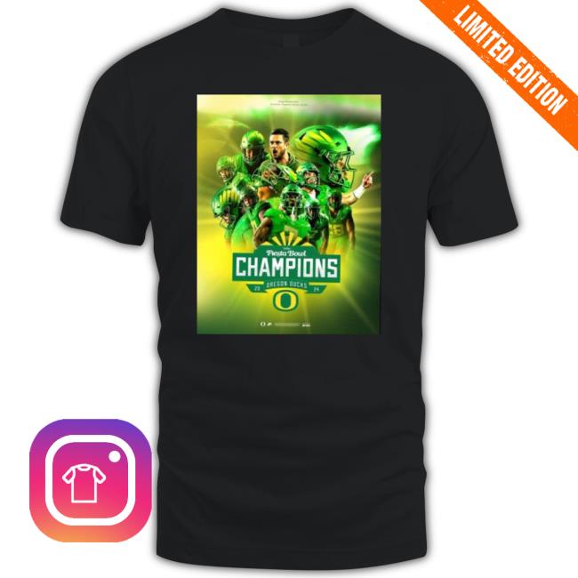 Official Congrats To Oregon Ducks Football Win The 2024 Vrbo Fiesta Bowl Champions Ncaa College Football Shirts