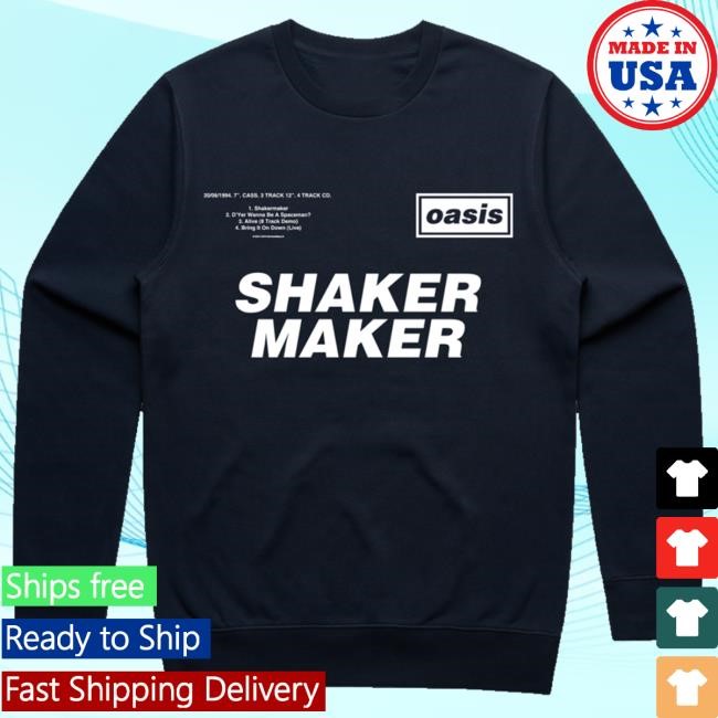 Trending Oasisinet Merch Shakermaker Navy Crewneck Sweatshirt