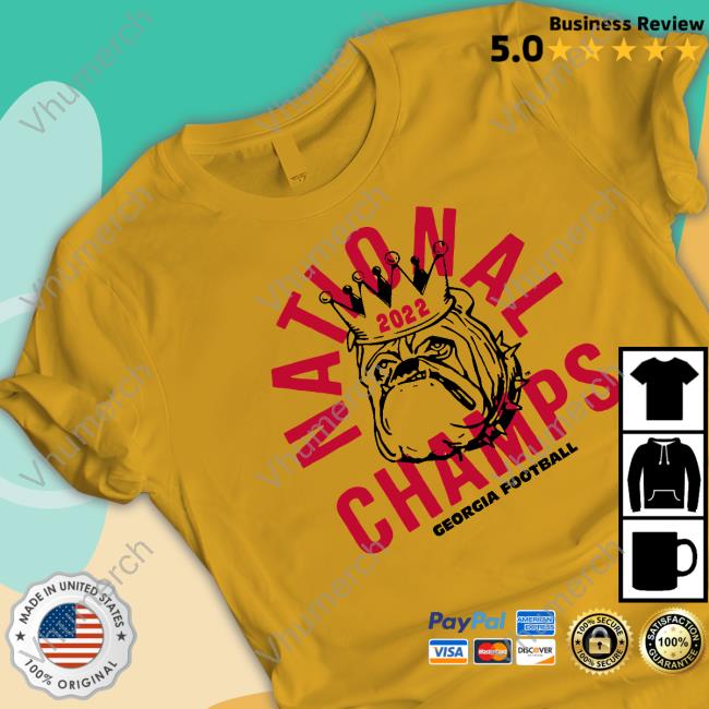 Georgia 2022 National Champs Crown Tee Shirt Homefield Apparel Georgia 2022 National Champs Crown Long Sleeve
