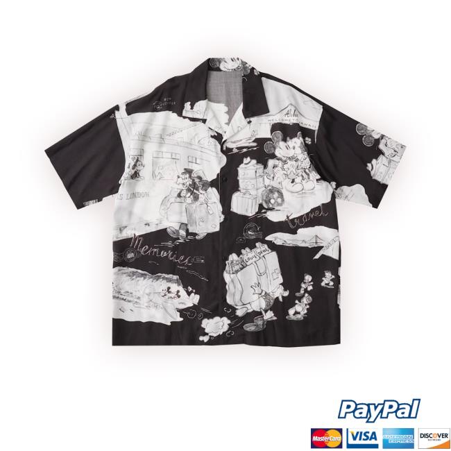 Disney M&F Pc Original Art Aloha Collection Aloha Shirt Hawaii Shirts